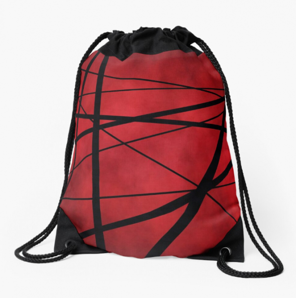 Tas berbentuk geometris dengan tali serut